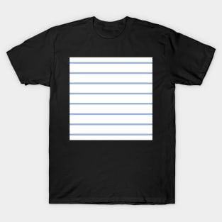 Narrow sky blue and white stripes 3 T-Shirt